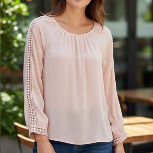 LOFT Women's Blouse - Light Pink